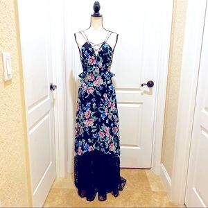 Express Floral Maxi with Lace Detail
